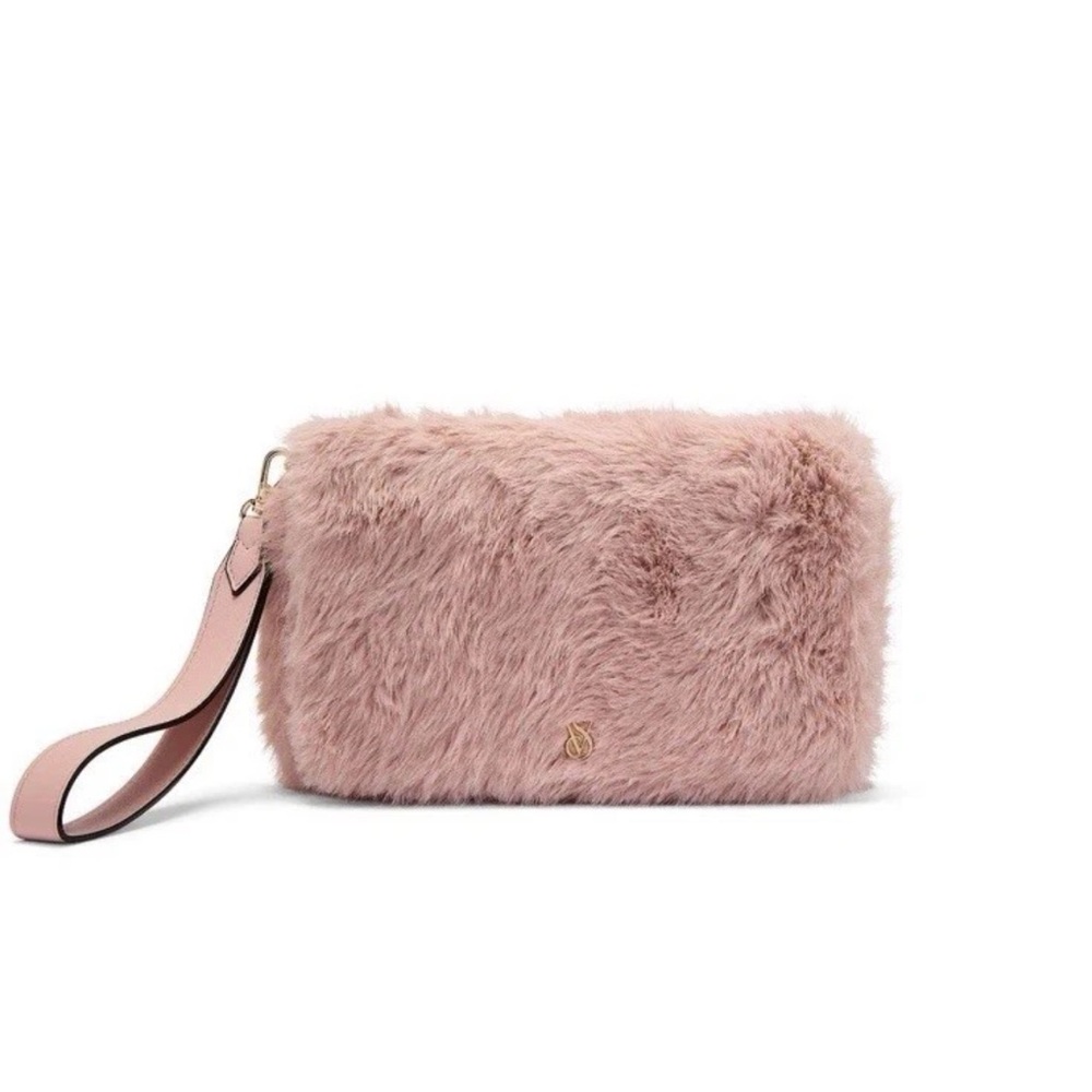 Victoria’s Secret pink fluffy phone wristlet BRAND NEW SEALED!